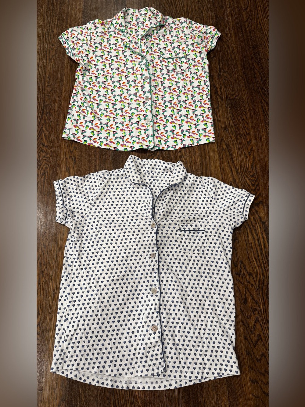Roller Rabbit 2 Piece 100% Cotton Button-Up Pajama Top Size Medium